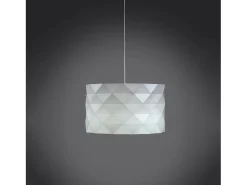 Lampadario Moderno Prisma Polilux ® Bianco E Metallo Cromo 3 Luci E27