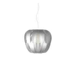 Lampadario Moderno Queen Polilux ® Argento E Metallo Cromo 2 Luci E27