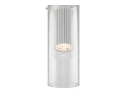 Lampadario Sospensione Moderno Dynamics Alluminio Bianco Vetro 1 Luce Gu10 50W