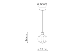 Lampadario Vintage Decò Afoxe' Alluminio Ceramica Crema 1 Luce E14