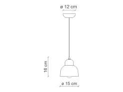 Lampadario Vintage Decò Berimbau Ceramica Verde Salvia 1 Luce E27