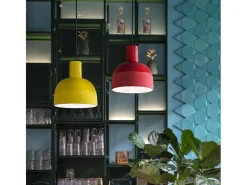 Lampadario Vintage Decò Caxixi Ceramica Arancio Pesca 1 Luce E27
