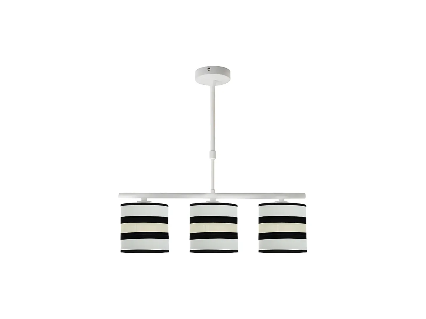 Lampara Lineal 3 Luces Modelo Karla Blanca/beis Regulable