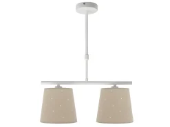 Lampara Beige Modelo Consciencia Con 2 Luces X E14 De