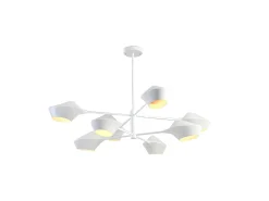 Lampara Blanca De 8 Luces Modelo Beijing