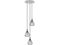 Lampara Circular De 3 Colgantes San Petesburgo Cromo