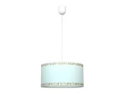 Lampara Colgante Cenefa Verde Agua 1xe27 Regx35d De .