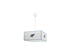 Lampara Colgante Cohete 1xe27 Blanco/azul Regx35x35 De .
