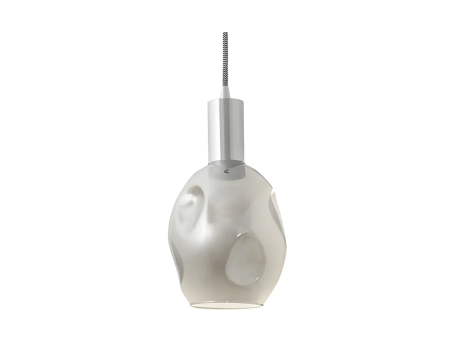 Lampara Colgante Meteoro 1xe27 Cromo/fume Regx16 5 Oquedades De .