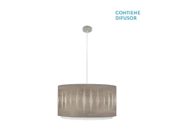 Lampara Colgante Modelo Alexandra Color Madera Gris Regulable