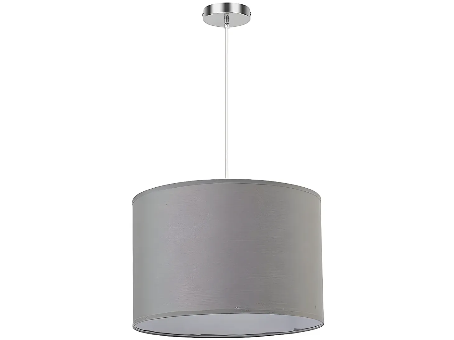 Lampara Colgante Modelo Chanza En Cromo/gris