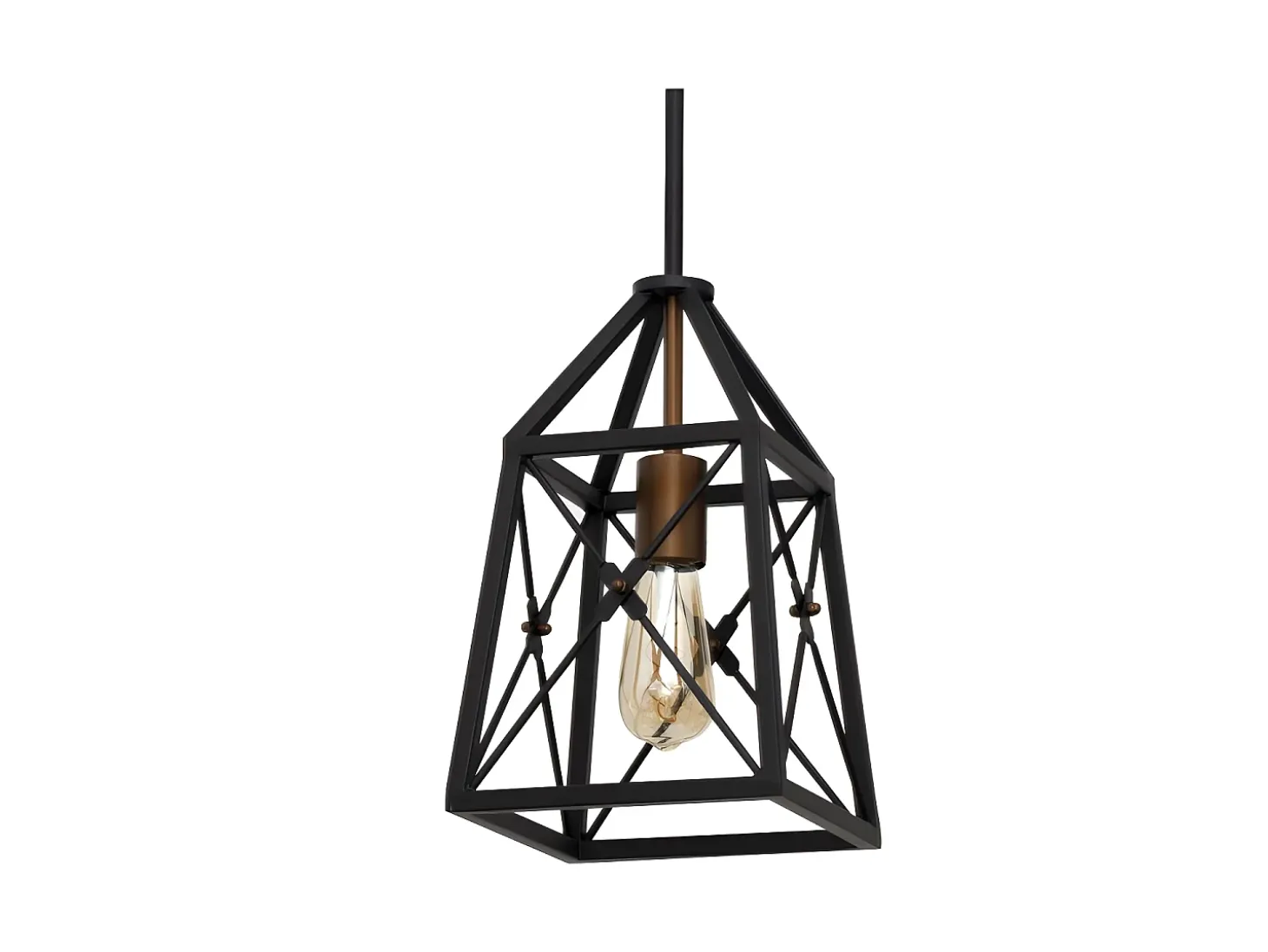 Lampara Colgante Pavel 1xe27 Negro/dorado Articulable De