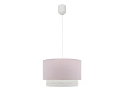 Lampara Colgante Trazos 1xe27 Rosa Bebe 30d De .