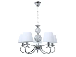 Lampara Con Pantallas 5 Luces Ordoñez Cromo