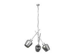 Lampara Con Tulipa De Cristal Soline 3 L. Cromo