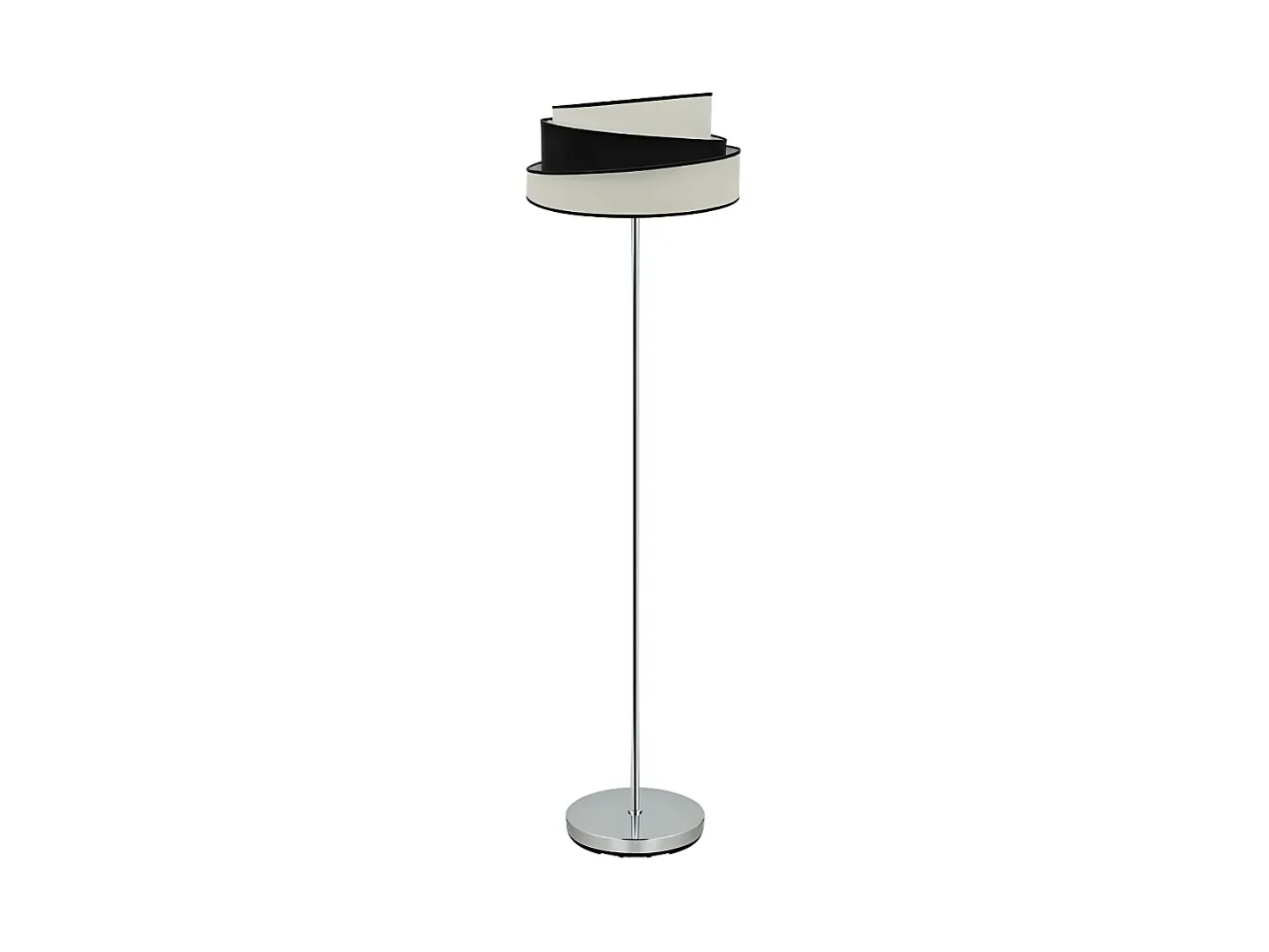 Lampara De Pie Bicolor En Blanco-negro Modelo Hara