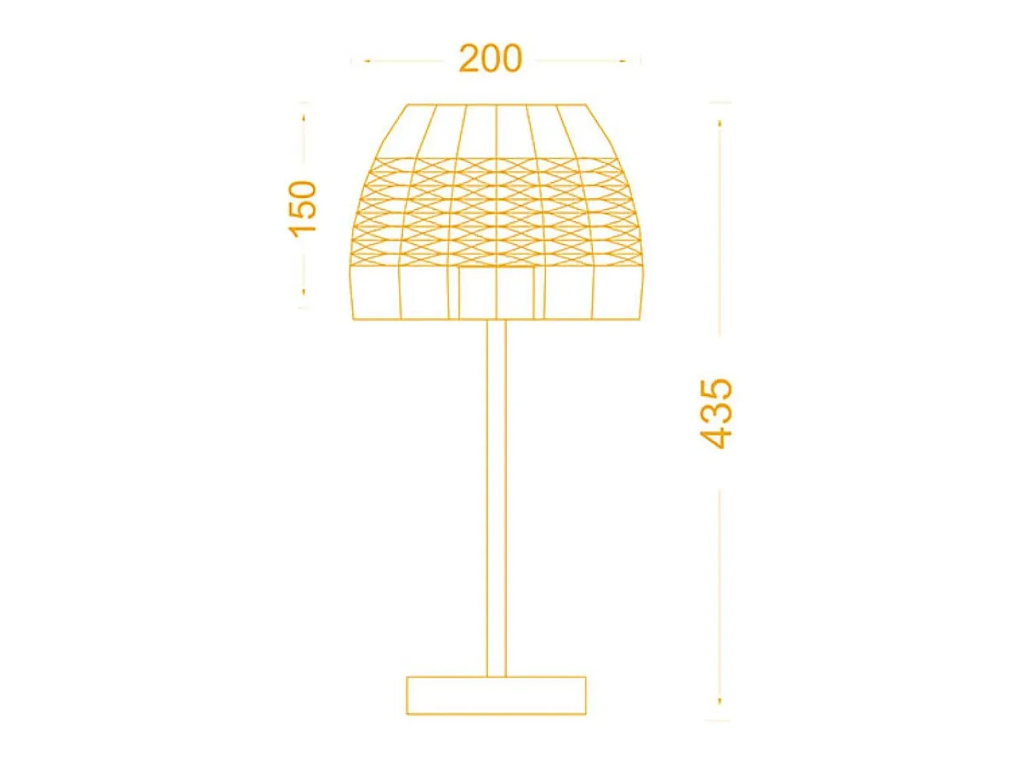 Lampara de sobremesa Sotero 60W mimbre marrón/natural Ø20x43,5 cm