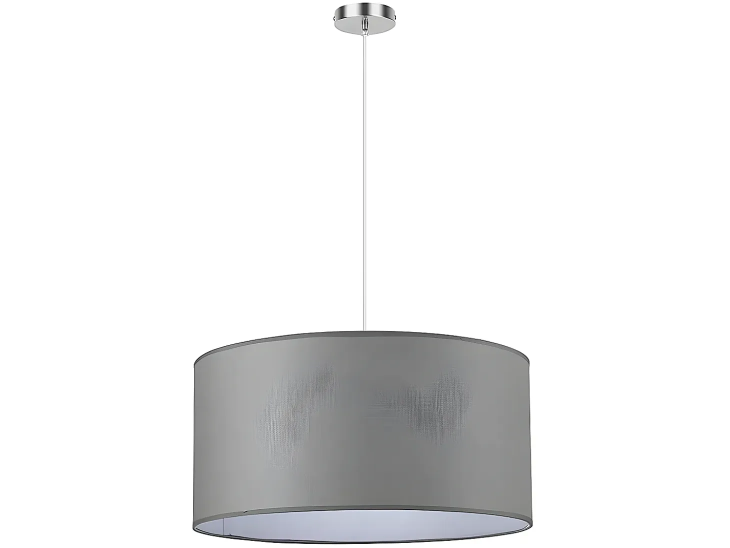 Lampara De Techo Colgante Serie Chanza En Cromo/gris