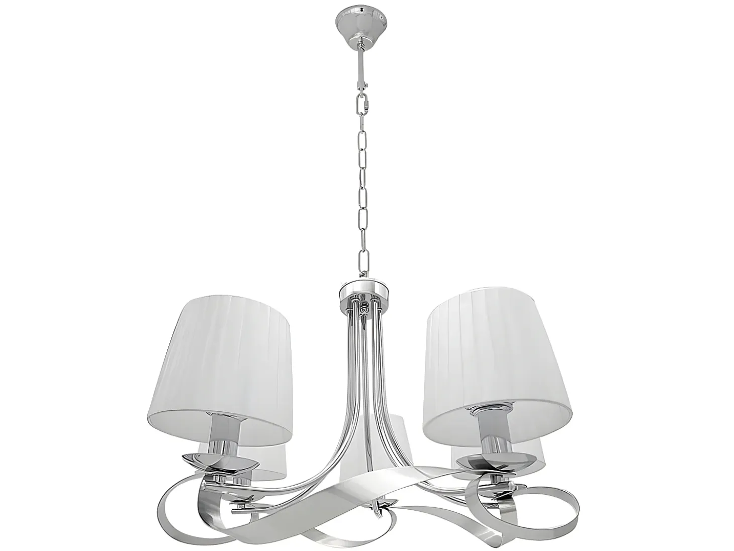 Lampara De Techo Con Pantallas Serie Baeza De 5 Luces