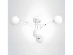 Lampara La Habana 4xg9 Blanco/cromo 59x59x25 Cm