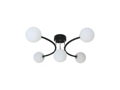 Lampara La Habana 5xg9 Negro/cromo 48x46x22 Cm