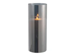 Lampara led brillante cristal gris Alt. 25 cm