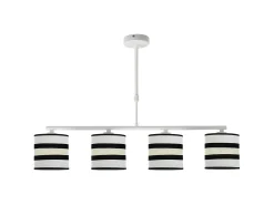 Lampara Lineal Blanca/beis Modelo Karla 4xe14