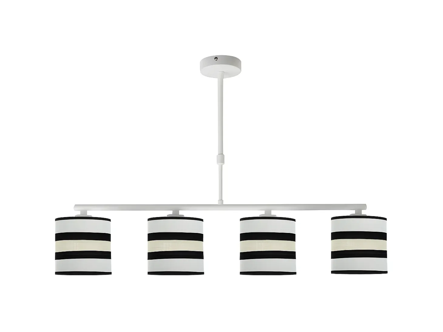 Lampara Lineal Blanca/beis Modelo Karla 4xe14