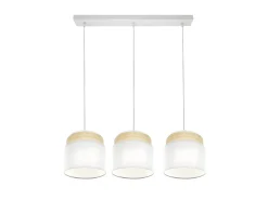 Lampara Lineal Blanco/natural Mmodelo Kandy 3 Luces Regulable