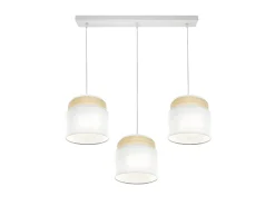 Lampara Lineal Blanco/natural Mmodelo Kandy 3 Luces Regulable