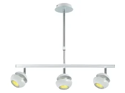 Lampara Lineal De 3 Luces Beethoven Blanco-plata