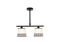Lampara Modelo Dalia De 2xe14 Beige / Marron De