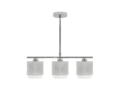 Lampara Modelo Kenya De 3xe14 Gris/blanca De