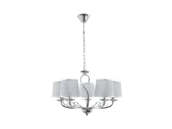 Lampara Modelo Sumba 5xe14 Acabado Cromo Regx53x53 De