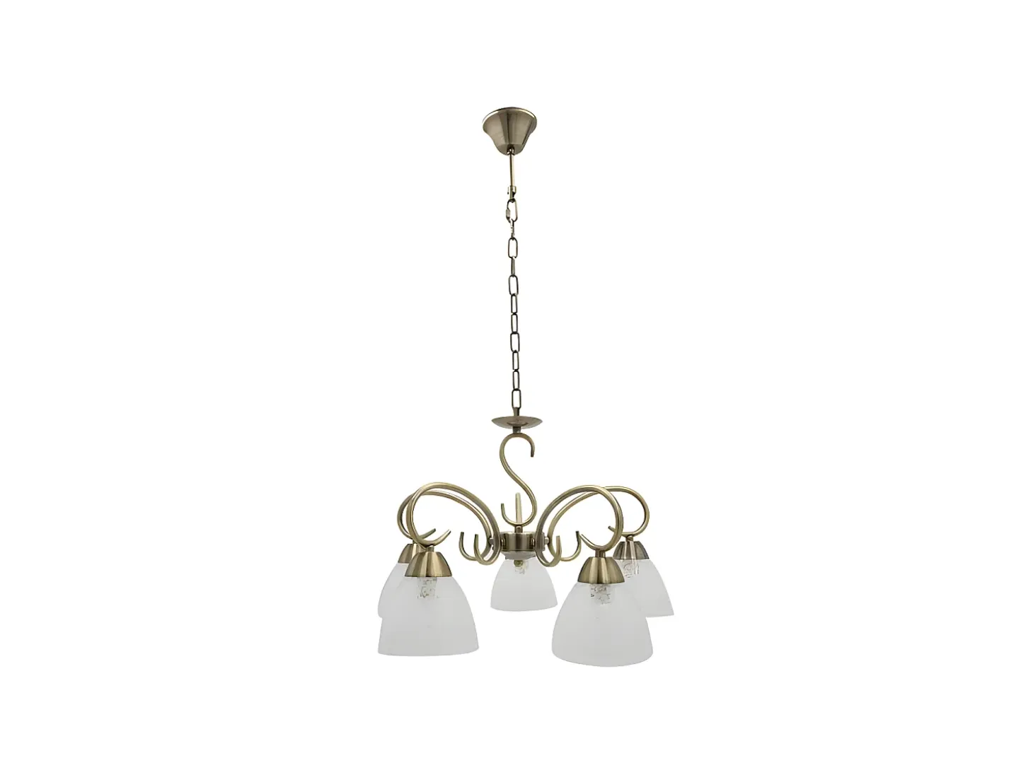 Lampara Para Salon Modelo Jaipur 5 Luces, Cuero Regx46x46 Cm