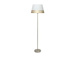 Lampara Pie Salon Dalia 1xe27 Blanco/oro De .
