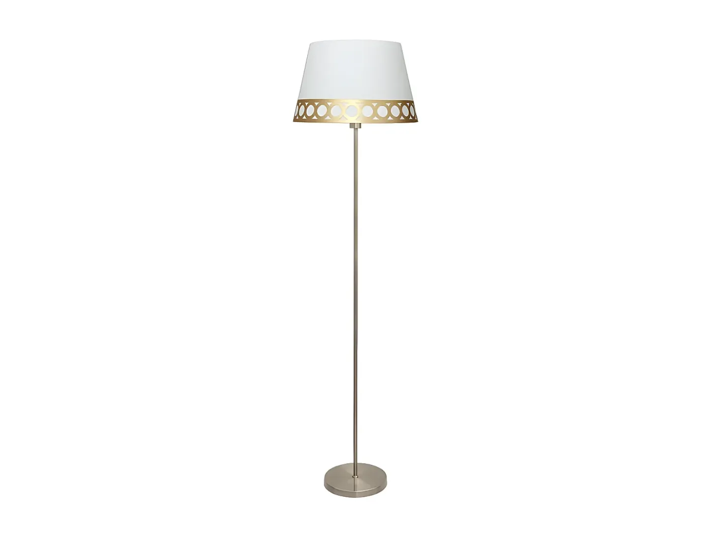 Lampara Pie Salon Dalia 1xe27 Blanco/oro De .