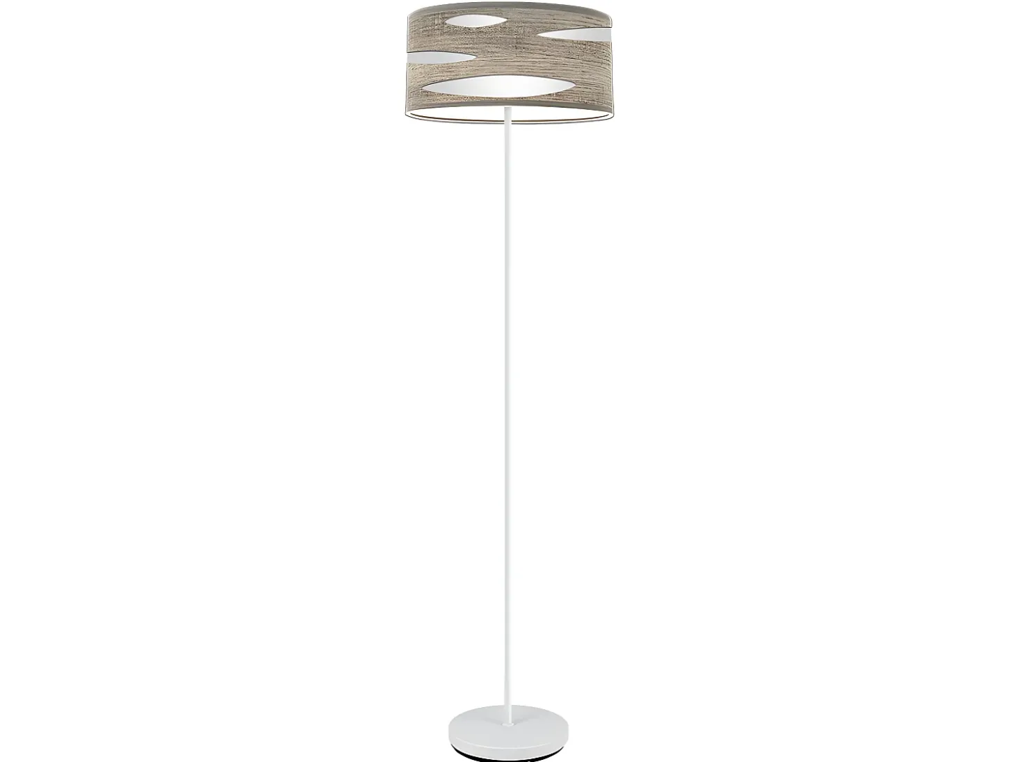 Lampara Pie Salon De Una Luz Modelo Odra Madera Gris