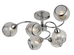 Lampara Plafon Stanley Cromo De 6 Luces