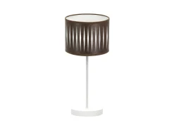 Lampara Sobremesa Color Oxido Modelo Piron Armazon Blanco