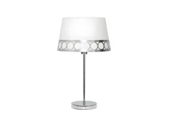 Lampara Sobremesa Dalia 1xe14 Blanco/plata De .