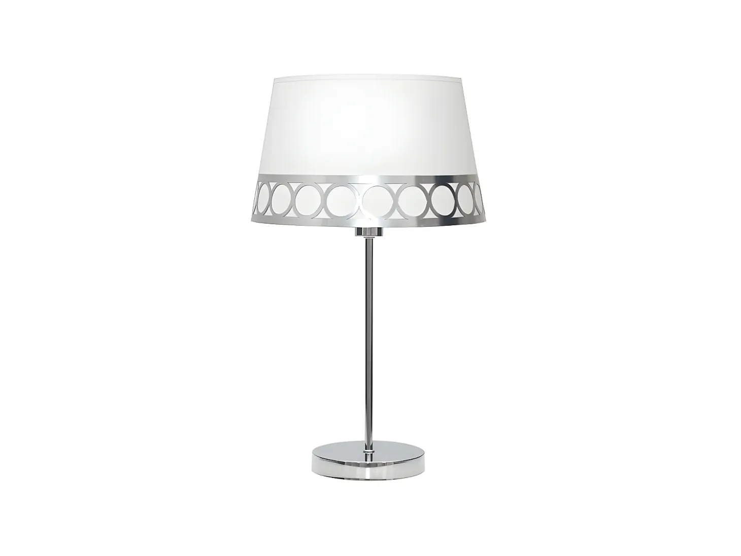 Lampara Sobremesa Dalia 1xe14 Blanco/plata De .