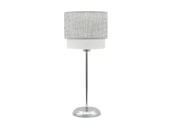 Lampara Sobremesa Kenya 1xe14 Gris/blanco 18d De .
