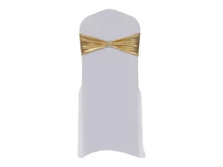 Lazo de silla elástico 25 uds con broche de diamante dorado ES783559