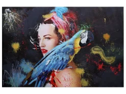 Óleo mujer MCW-H25 pintado a mano, 80x120cm