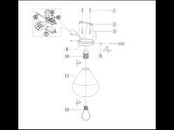 Lila - Lámpara de techo redonda d.20cm Fabas Luce - Lámpara de pared con bombilla LED E27 MAX 40W - Transparente