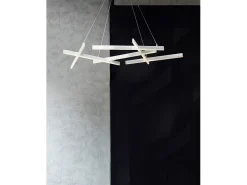 Line Lámpara colgante de techo LED integrado Blanco