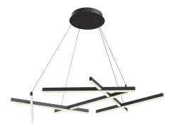 Line Lámpara colgante de techo LED integrada negra
