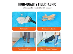 Lámina Protectora para Alfombras SucceBuy, 101 x 2560 cm, Easy Cut Floor Shield, Compatible con Toda una Gama de Materiales para Alfombras