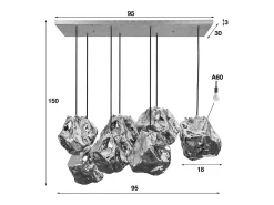 Lámpara - plata Cristal - EDESSA